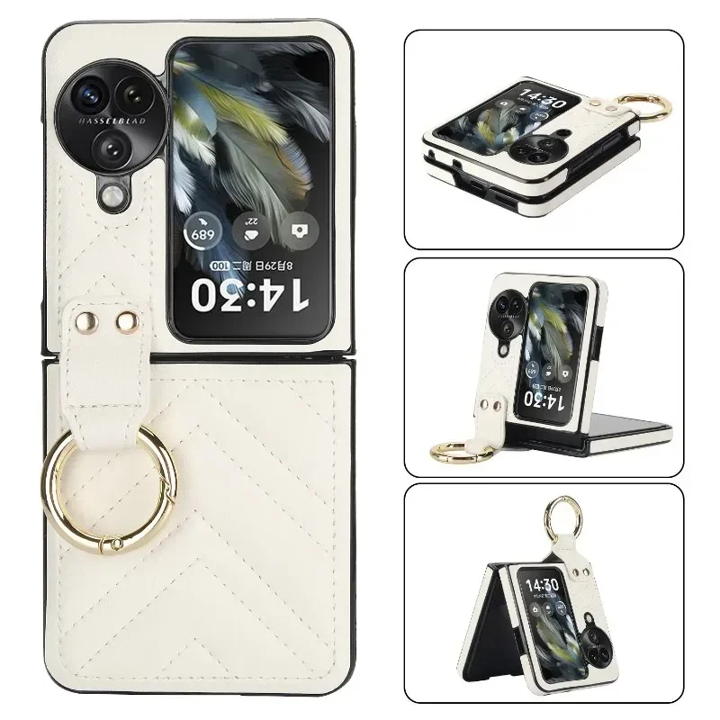 Load image into Gallery viewer, [With Metal Buckle] OPPO Find N3 Flip (PHT110/CPH2519) Leather Luxury Shockproof Essentials Series Case
