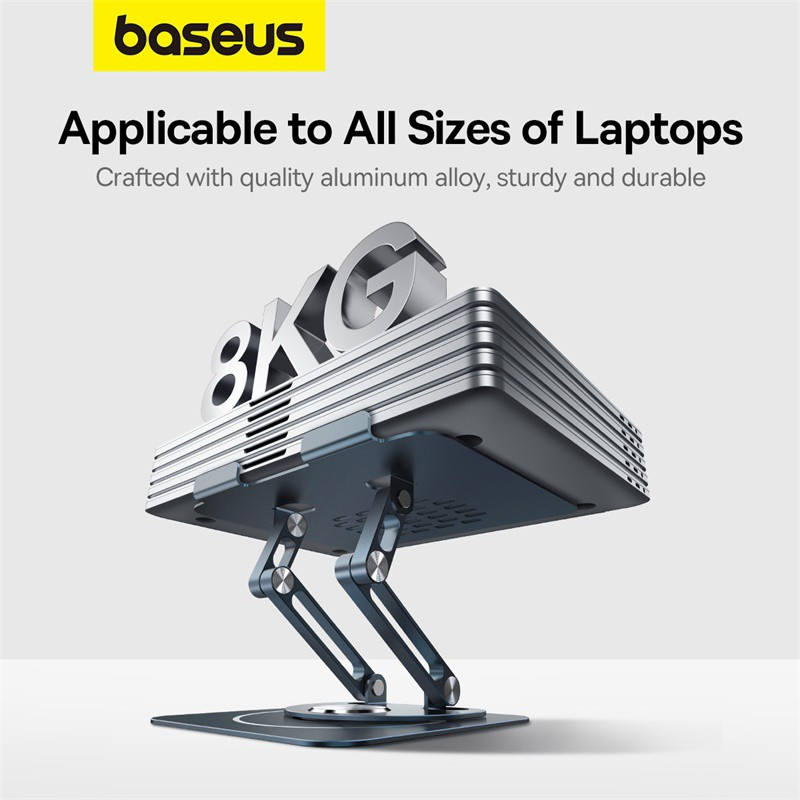 Load image into Gallery viewer, Baseus UltraStable Pro Series Rotatable and Foldable Laptop Stand (Three-Fold Version) Space Grey
