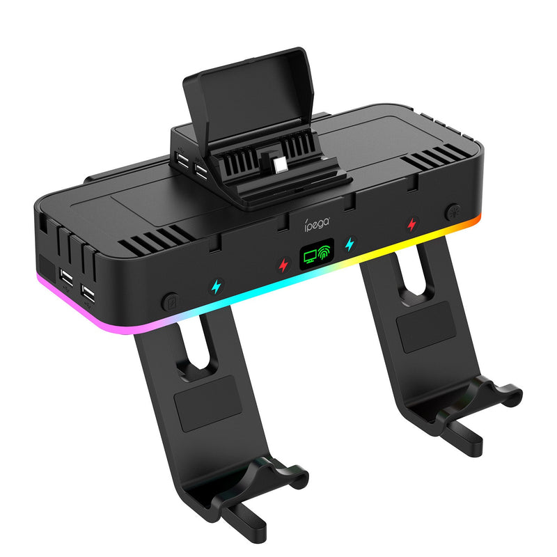 Load image into Gallery viewer, Nintendo Switch &amp; OLED - Multi-functional RGB Wall Mount Stand Handle Hanger Bracket Charging Dock
