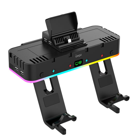 Nintendo Switch & OLED - Multi-functional RGB Wall Mount Stand Handle Hanger Bracket Charging Dock