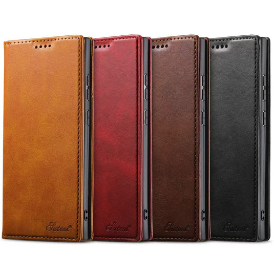 [With Card Slot] Samsung Galaxy S24/Plus/Ultra Premium Leather Flip Shockproof Wallet Series Case