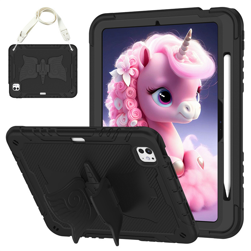 Load image into Gallery viewer, [Built-in Stand] Samsung Galaxy Tab A9 Plus 11’’ 2023 (X210/X215/X216B) - Kids Silicone Butterfly Heavy Duty Shockproof Case
