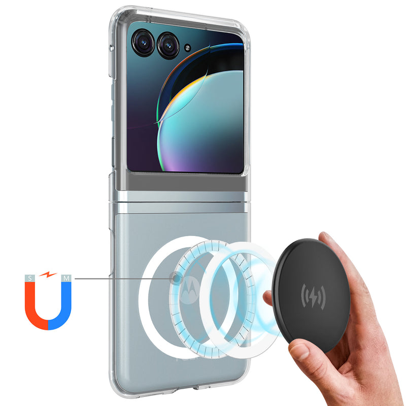 Load image into Gallery viewer, [Magnetic Compatible] Motorola Moto Razr 60/Ultra Acrylic Transparent All-wrap Shockproof Case
