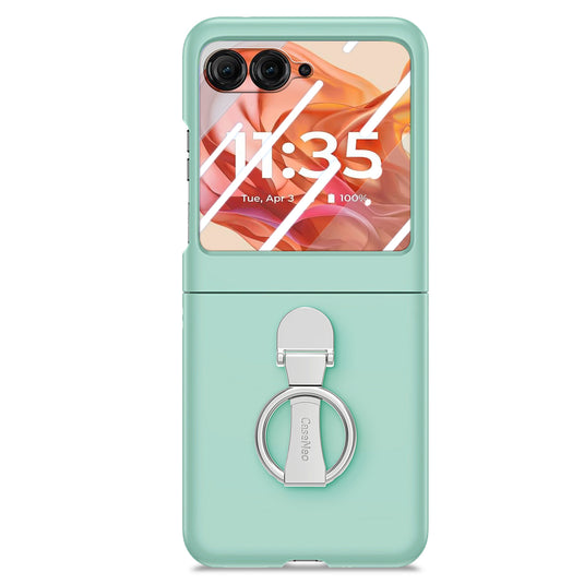 [Built-in Ring Bracket] Motorola Moto Razr 60 Minimalist Solid Color Case with Built-in Screen Protection