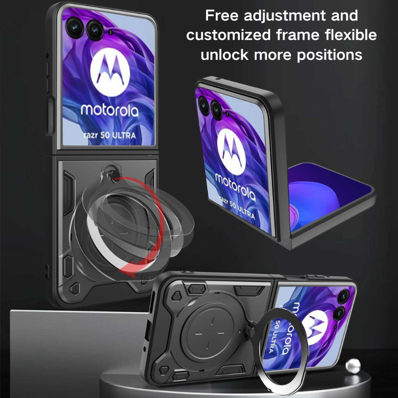 [Built-in Ring Bracket] Motorola Moto Razr 50/Ultra Minimalist Ultra-thin Shockproof Phone Stand Series Case - i-Station Mobile Phone & Electronic Device Repair and Accessories