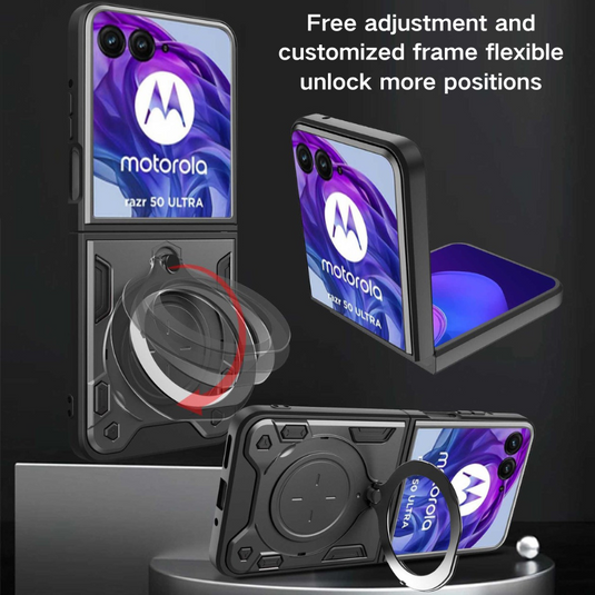 [Built-in Ring Bracket] Motorola Moto Razr (2024) Minimalist Ultra-thin Shockproof Phone Stand Series Case