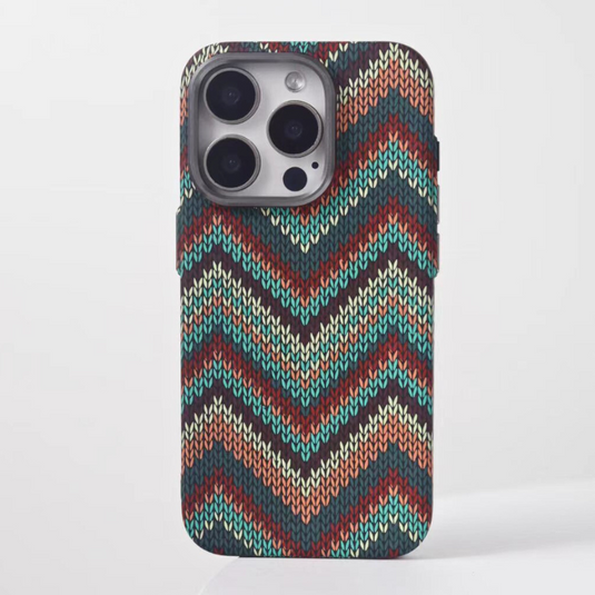 [Magsafe Compatible] Apple iPhone 16/Pro/Pro Bohemian Woven Pattern Shockproof Essentials Series Case