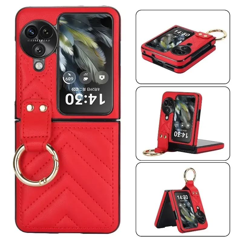 Load image into Gallery viewer, [With Metal Buckle] OPPO Find N2 Flip (CPH2437/PGT110) Leather Luxury Shockproof Essentials Series Case
