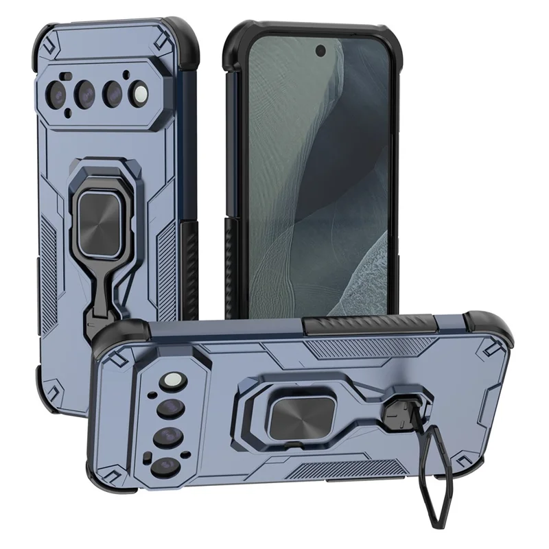Load image into Gallery viewer, [Built-in Ring Bracket] Google Pixel 11/Pro Mecha-style Anti-slip Protective Hard Heavy Duty Series Case
