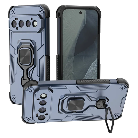 [Built-in Ring Bracket] Google Pixel 11/Pro Mecha-style Anti-slip Protective Hard Heavy Duty Series Case