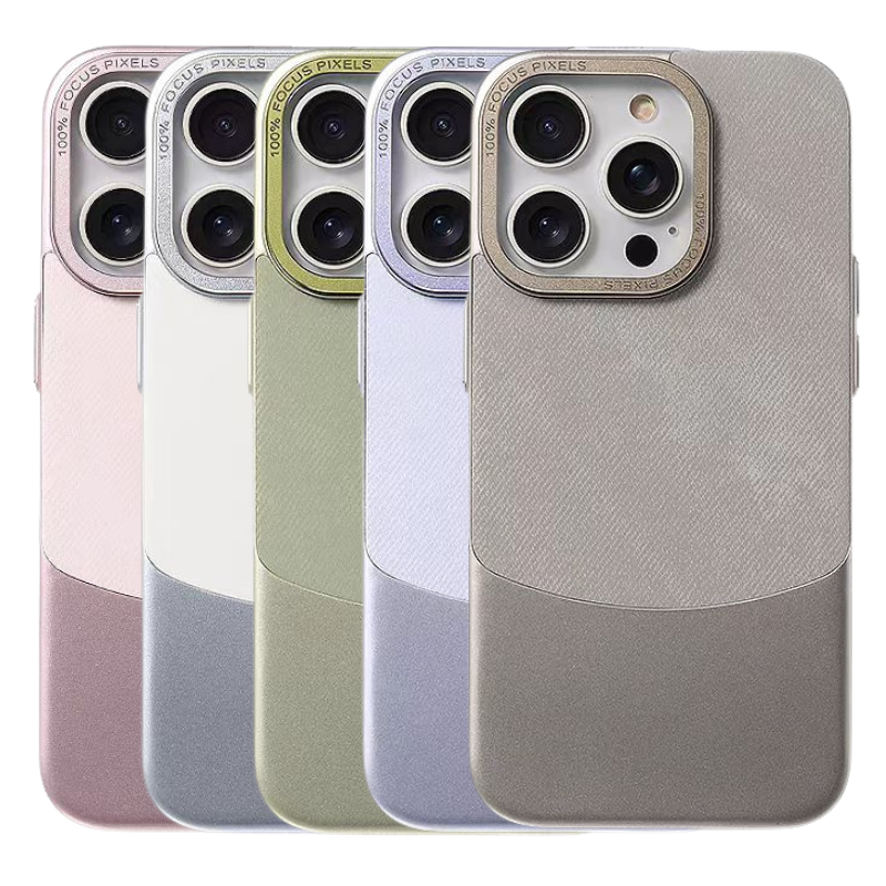 Load image into Gallery viewer, Apple iPhone 13/Pro/Pro Max Flannel Splicing Leather Texture Matte Full-coverage Shockproof Essentials Series Case
