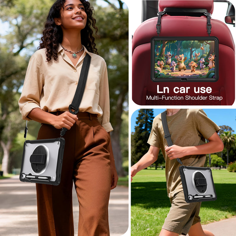 Load image into Gallery viewer, [Built-in Stand] Samsung Galaxy Tab S11 (2025) 11&quot;360° Rotatable EVA Protection with Hand Strap
