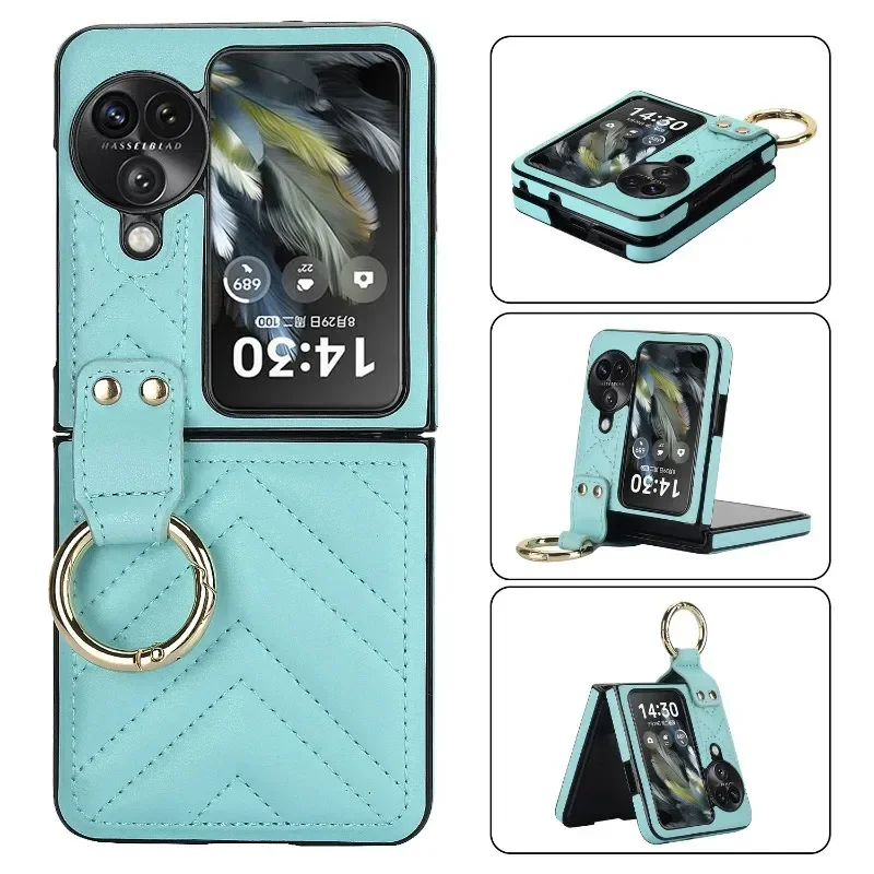 Load image into Gallery viewer, [With Metal Buckle] OPPO Find N3 Flip (PHT110/CPH2519) Leather Luxury Shockproof Essentials Series Case
