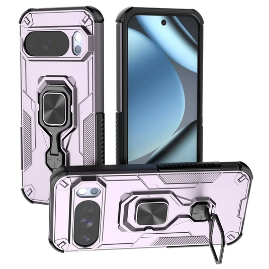 [Built-in Ring Bracket] Google Pixel 10/Pro Mecha-style Anti-slip Protective Hard Heavy Duty Series Case