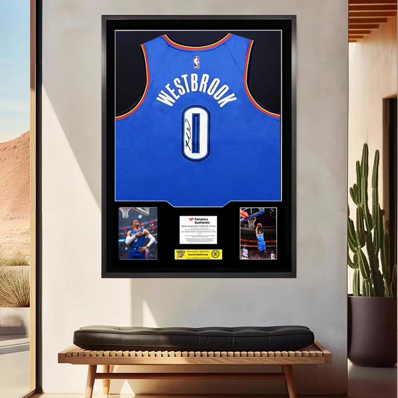 Load image into Gallery viewer, Russell Westbrook Oklahoma City Thunder Framed Jersey Display – Facsimile Signature Edition - i-Station Mobile Phone &amp; Electronic Device Repair and Accessories
