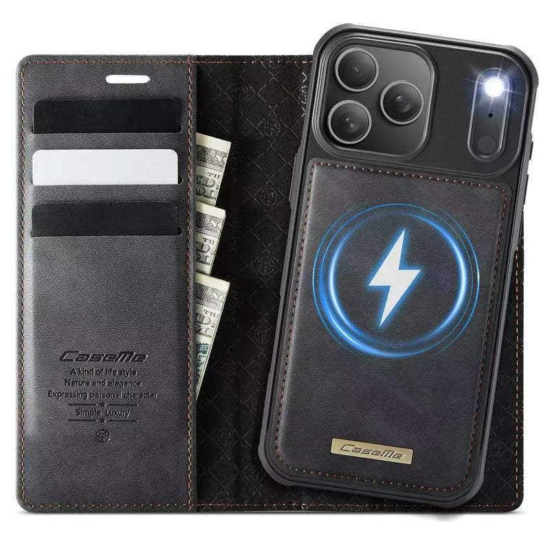 Load image into Gallery viewer, [2 in 1 Magnetic Detachable][With Card Slot] Apple iPhone 17 Pro / iPhone 18 Pro - Multi Functional Flip Leather Wallet Series Case
