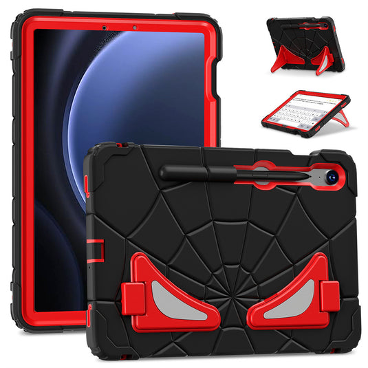 [Built-in Stand][With Card Slot] Samsung Galaxy Tab A9 Plus 11“ (2023) Spiderman Cartoon Kids Full-cover Silicone Shockproof Case