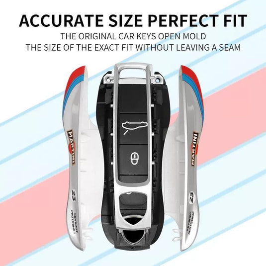 Porsche Stylish Touches Car Key Fob Case Cover For Cayenne, Panamera, Taycan, Macan, 718, 911