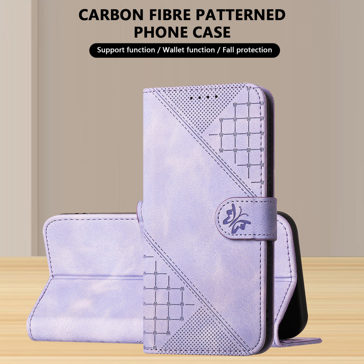 [With Lanyard][With Card Slot] Samsung Galaxy S21/Ultra/Plus/FE Matte Butterfly Print Wallet Case - i-Station Mobile Phone & Electronic Device Repair and Accessories
