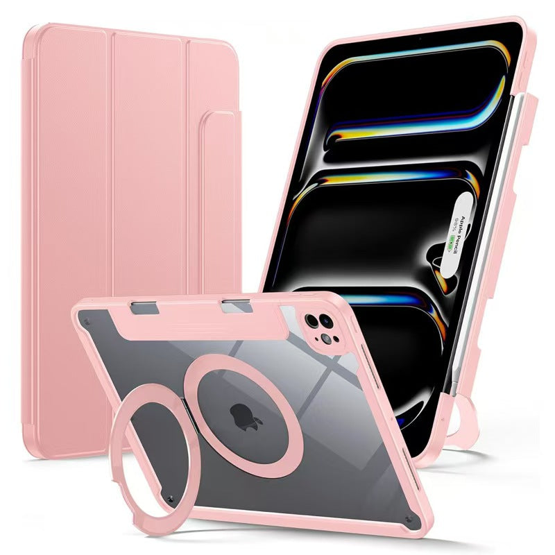 Load image into Gallery viewer, [Detachable][Buil-in Pen Slot] Apple iPad 7/8/9 10.2&#39;&#39; 7/8/9th Gen (2019/2020/2021) Magnetic Acrylic Back Flip Tablet Case
