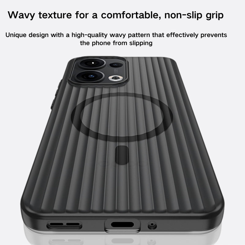 Load image into Gallery viewer, [Magsafe Compatible] OPPO Reno13 / Pro - Wavy Texture Anti Slip Cushioning Magnetic Anti Drop Protective Case
