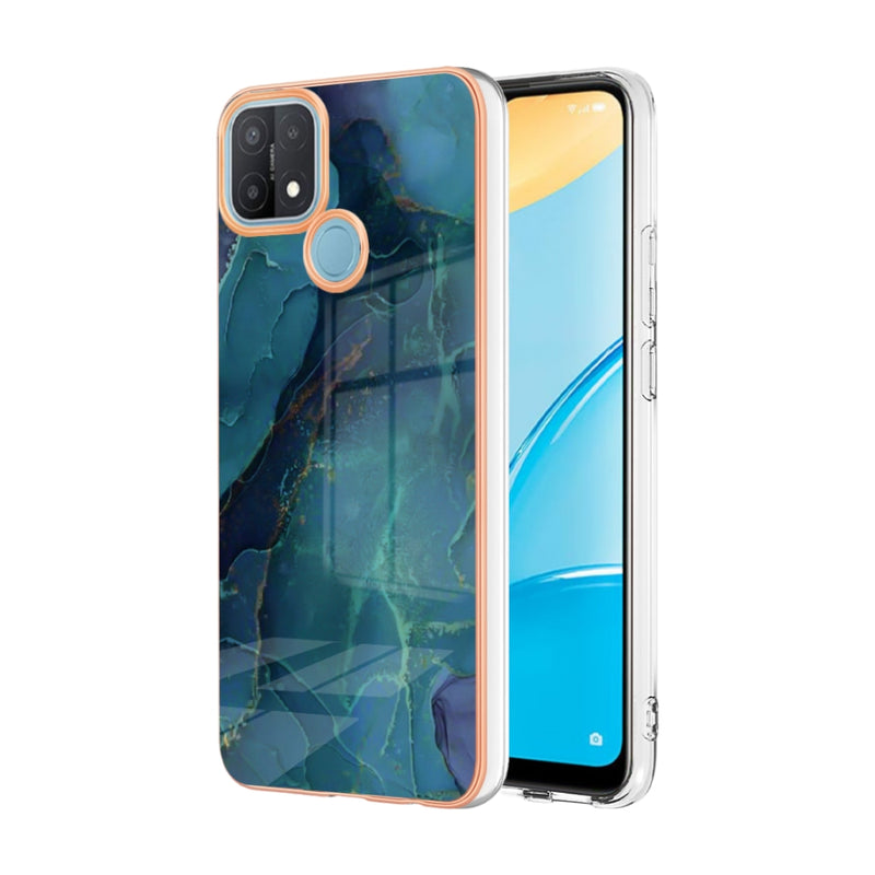 Load image into Gallery viewer, OPPO A15 /A15s - TPU Electroplated Marble Pattern Stylish Phone Case
