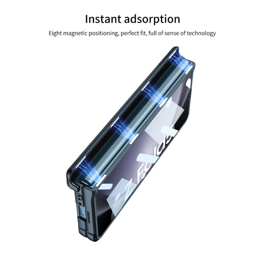 [With Pen Slot] [With Stand] Samsung Galaxy Z Fold 5(SM-F946) - Foldable Magnetic S Pen Creative Storage Armor Protective Case