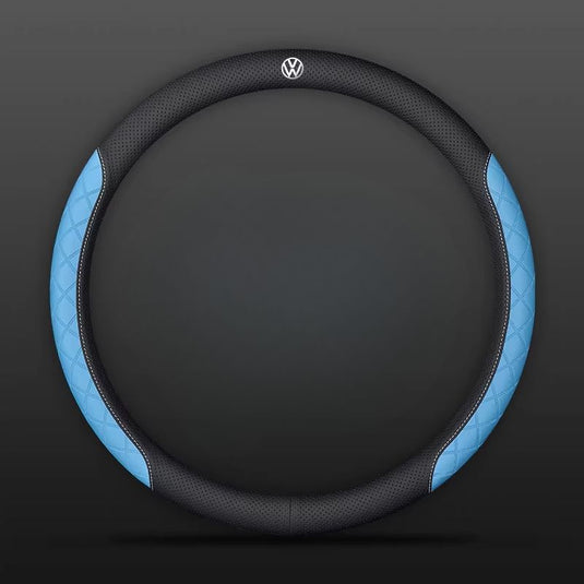 Volkswagen PU Leather Steering Wheel Cover with Heat-Pressed Embossed Texture For Volkswagen Magotan, Passat, ID.4, Lavida, Golf, CC, Teramont, Tiguan L