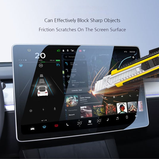 Tesla Model 3 & Model Y 15“ Front Tempered Glass Screen Protector - i-Station Mobile Phone & Electronic Device Repair and Accessories