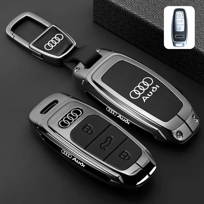Load image into Gallery viewer, Audi Premium Leather Protection Car Key Fob Case Cover For A3, A4, A5, A6, Q2, Q3, Q5, Q7, Q8, e-tron - i-Station Mobile Phone &amp; Electronic Device Repair and Accessories
