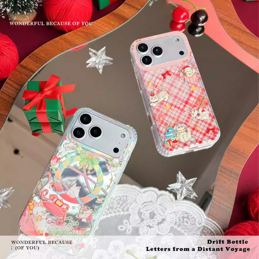 [Magsafe Compatible] Apple iPhone 17/Pro/Pro Max - Christmas Double-Layer Matte Shockproof Case