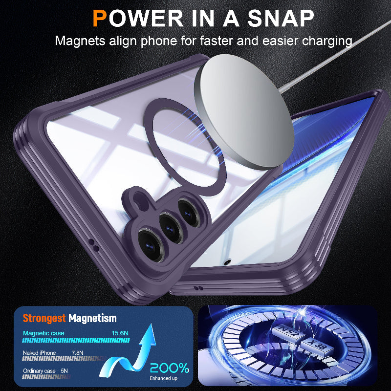 Load image into Gallery viewer, [FS Series][MagSafe Compatible] Samsung Galaxy S26 FE - Transparent Full Covered Waterproof Shockproof Armor Case
