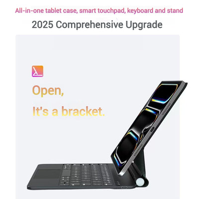 [With Touchpad][Magic Keybord] Apple iPad Pro 11-inch M4 (2024) Smart Multi-Touch Trackpad Magnetic Wireless Keyboard Case With RGB Backlit - i-Station Mobile Phone & Electronic Device Repair and Accessories