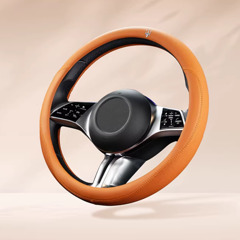 Load image into Gallery viewer, Maserati Nappa Leather Breathable Steering Wheel Cover for Quattroporte, Ghibli, Levante, MC20 - i-Station Mobile Phone &amp; Electronic Device Repair and Accessories
