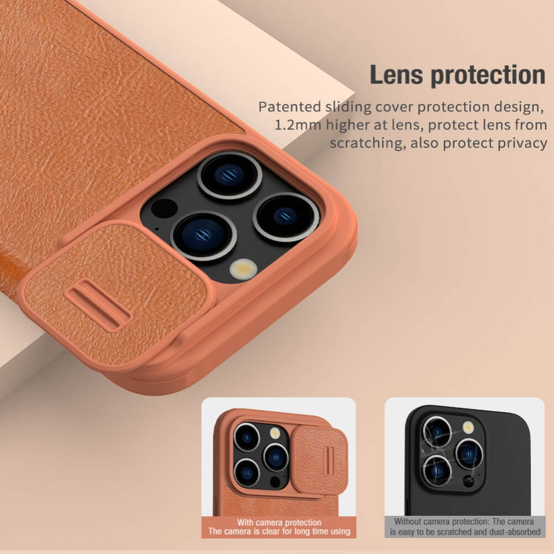 Load image into Gallery viewer, Apple iPhone 15 /Plus/Pro/Max - NILLKIN Qin Pro Series Flip Camera Cover Design Leather Phone Case
