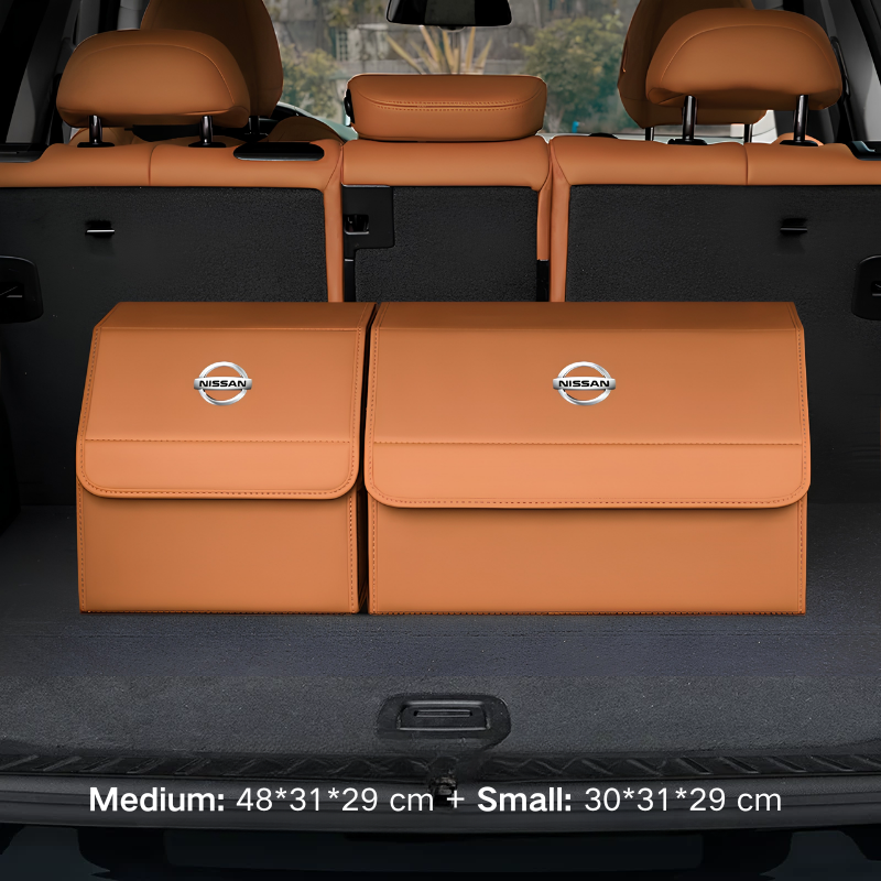 Load image into Gallery viewer, Nissan Microfiber Leather Car Trunk Storage Box for Sylphy, Qashqai, Terra, X-Trail, Patrol, Navara
