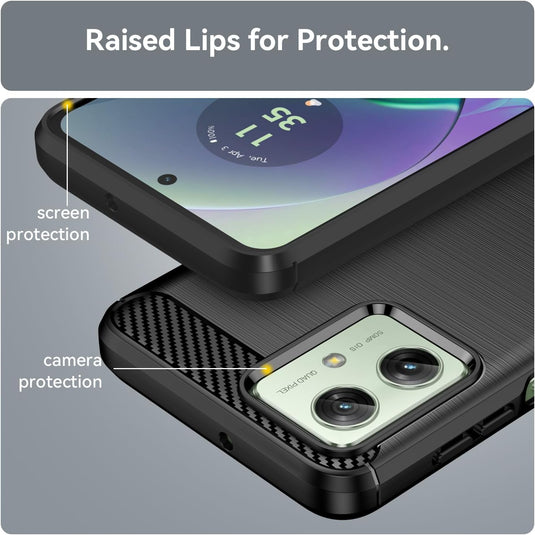 Motorola Moto G54 Power - Shield Shockproof Rugged Heavy Duty Case With 2PC Tempered Glass Screen Protector