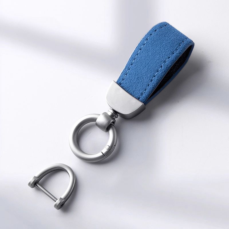Load image into Gallery viewer, Premium Alcantara Two-Tone Matte Car Key Fob Keychain
