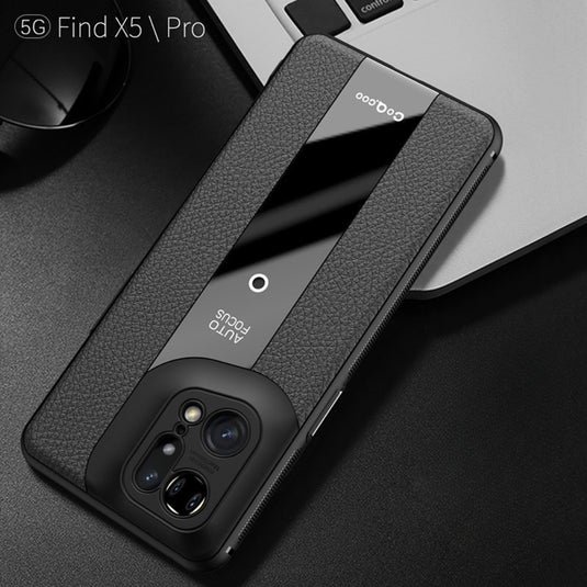 OPPO Find X5/Pro - Luxurious Litchi-Texture Silicone Protective Case