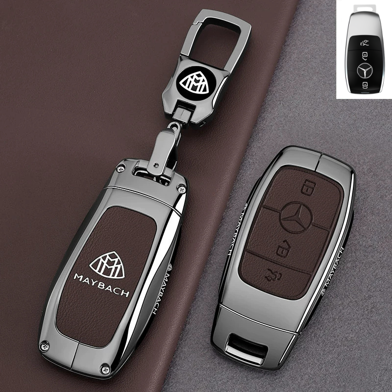 Load image into Gallery viewer, Maybach Premium Leather Protection Car Key Fob Case Cover For GLS480, S480, S580, S680, GLS600 - i-Station Mobile Phone &amp; Electronic Device Repair and Accessories
