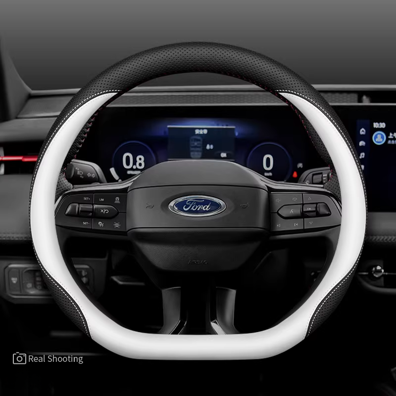 Load image into Gallery viewer, Ford Premium Nappa Leather Breathable Ultra-Thin Non-Slip Steering Wheel Cover For Mondeo, Explorer,  Edge, Escape - i-Station Mobile Phone &amp; Electronic Device Repair and Accessories
