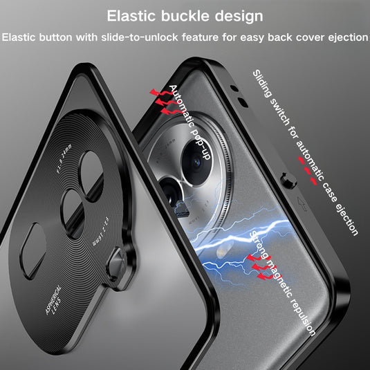 OPPO Reno11/Pro/F - Metal Frame Shockproof Frosted Phone Case