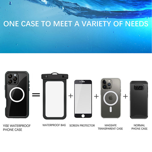 [MagSafe Compatible][IP68 Waterproof] Apple iPhone 16 / 16 Plus / 16 Pro / 16 Pro Max Redpepper D-UP Series - Magnetic Lifeproof Style Phone Case With Lanyard