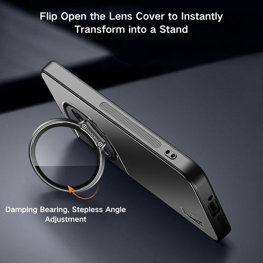 OnePlus 12R - Full Coverage Lens Stand Shockproof Protective Case