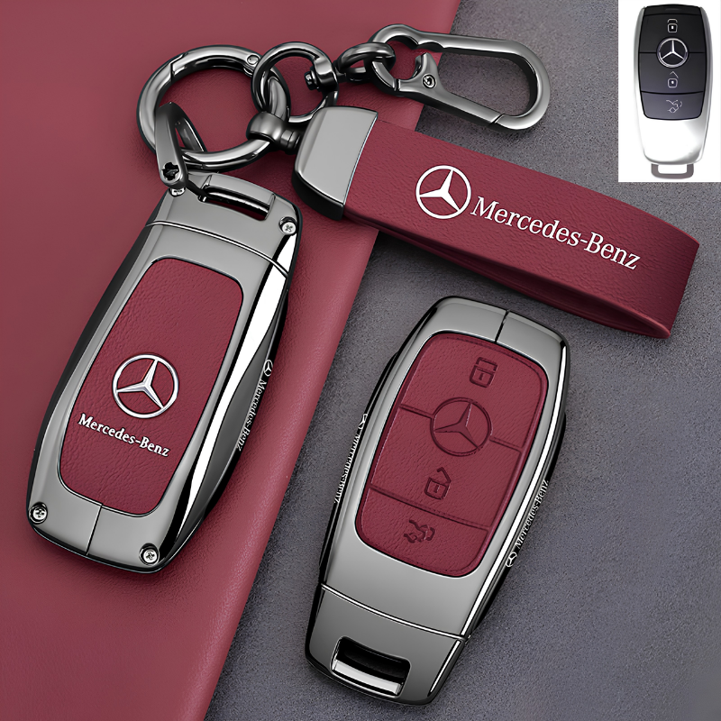 Load image into Gallery viewer, Mercedes Benz Premium Leather Protection Car Key Fob Case Cover for For Benz A, C, E, S, G-Class, GLA, GLB, GLC, GLE, GLS, CLA, CLS, EQC - i-Station Mobile Phone &amp; Electronic Device Repair and Accessories
