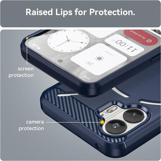 Nothing Phone 2 - Shield Shockproof Rugged Heavy Duty Case  With 2PC Tempered Glass Screen Protector