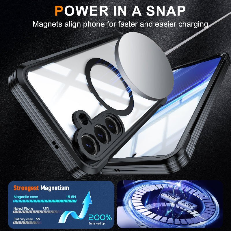 Load image into Gallery viewer, [FS Series][MagSafe Compatible] Samsung Galaxy S26 FE - Transparent Full Covered Waterproof Shockproof Armor Case
