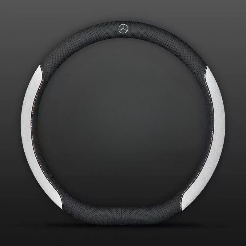 Load image into Gallery viewer, Mercedes-Benz PU Leather Steering Wheel Cover with Heat-Pressed Embossed Texture For C260L, GLB220, GLC, GLE350, GLA200,  E300L
