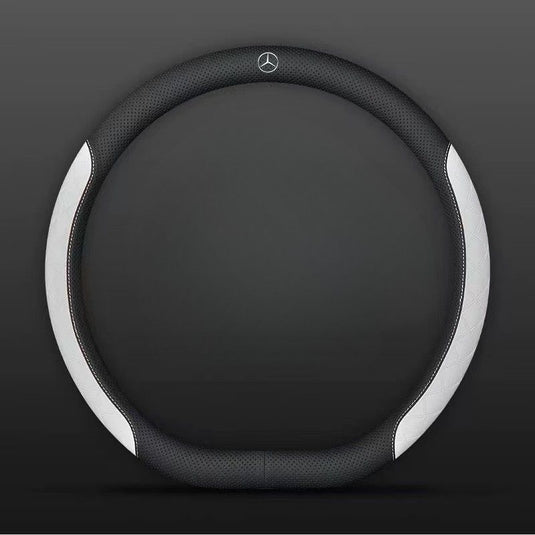 Mercedes-Benz PU Leather Steering Wheel Cover with Heat-Pressed Embossed Texture For C260L, GLB220, GLC, GLE350, GLA200,  E300L