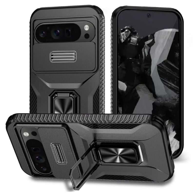 Load image into Gallery viewer, [with Camera Cover] [Rotated Ring stand] Google Pixel 7/A/Pro - Military Grade Shockproof Heavy Duty Protective Case
